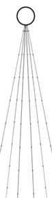 Árvore de Natal mastro de bandeira 108 LEDs 180cm azul