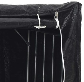 Rack de lenha tampa de chuva 100,5x40,5x110,5cm aço galvanizado