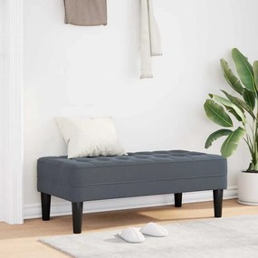 vidaXL Banco Cinza Escuro 113 cm Veludo