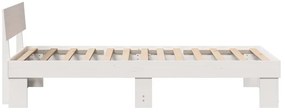 Estrutura da Cama Branco 90 x 200 cm Madeira de Pinheiro Sólido