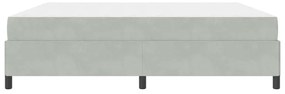 Estrutura da Cama Branco e Cinza Claro 200 x 200 cm Veludo