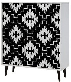 **** Armário Multiusos Multilux – Branco e Preto – 95x111x36 cm

**