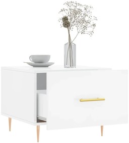 Mesas de centro 2 pcs 50x50x40 cm branco brilhante