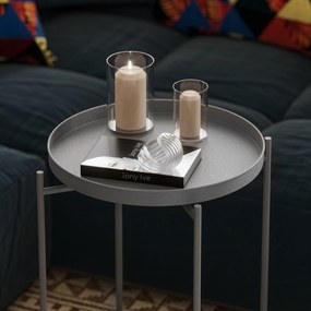 Mesa de Centro SHB-007-C – Cinza – 46x56x46 cm | Tribo Home