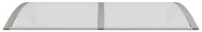 Toldo de porta cinzento 150x75 cm policarbonato