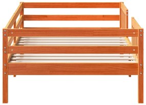 Cama sem colchão 100x200 cm pinho maciço castanho-mel