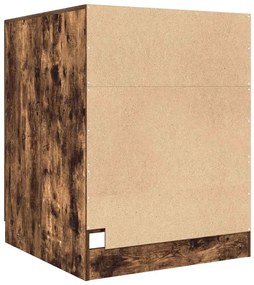 idaXL Armário máquina lavar roupa 71x71,5x91,5 cm carvalho fumado