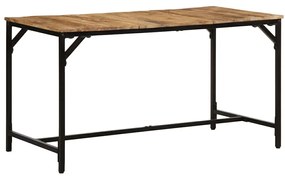 Mesa de jantar 140x70x75 cm madeira de mangueira maciça áspera
