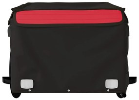 Reboque para bicicleta 45 kg ferro preto e vermelho