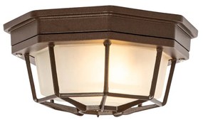 Luminária de teto rústica castanho ferrugem 21,3 cm IP44 - Bri Rústico