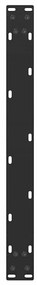 Pés para mesa de centro em formato de U, 2 peças, preto, 60x(30-31) cm