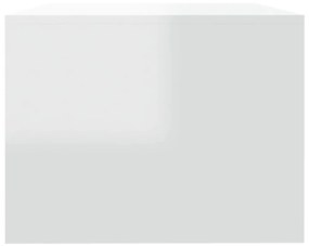 Mesa de centro 102x55x42 cm madeira processada branco brilhante