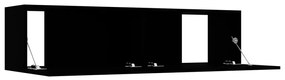 Móvel de TV 120x30x30 cm derivados de madeira preto