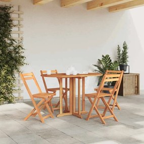vidaXL Mesa de jardim dobrável 120x70x75 cm madeira teca maciça
