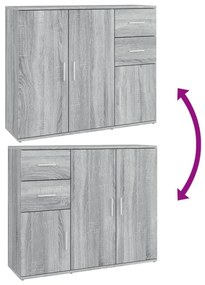 Aparador 91x29,5x75 cm derivados de madeira cinzento sonoma