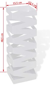 Suporte guarda-chuvas/de armazenamento quadrado branco aço 48,5 cm