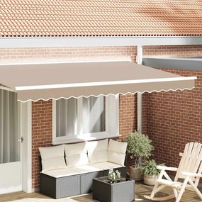 vidaXL Lateral de toldo pra estrutura de 4 m, Bege, 3,8x0,2 m