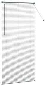 Persiana de Janela Cinzento-escuro 100 x 220 cm Alumínio