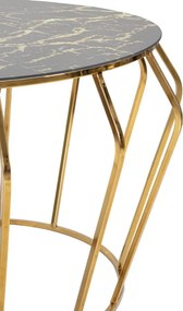 MESA DE CENTRO HISTOR Ø 78X44,5 CM DOURADA E PRETA
