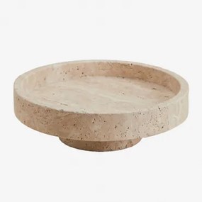 Vaciabolsos Redondo Ø25 Cm Em Pedra Natural Kevara Travertino - Sklum