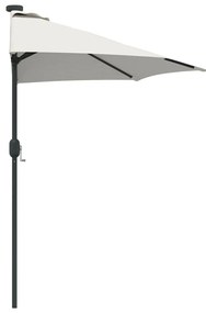 Parasol de Jardim Meio Areia Largo Alumínio