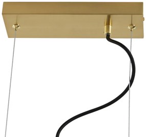 Candeeiro suspenso de design dourado com vidro arco-íris 8 luzes - Uvas