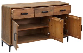 Aparador 110x35x70 cm pinho maciço castanho