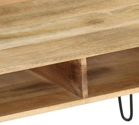 Móvel de TV madeira de mangueira maciça 110x35x45 cm
