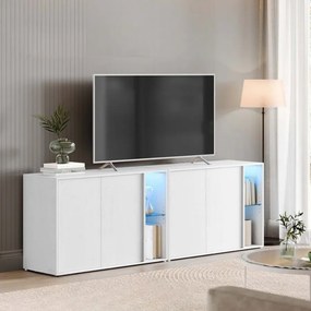 Aparador 39 x 100 x 71 cm com iluminação Tecnologia Toolless branco