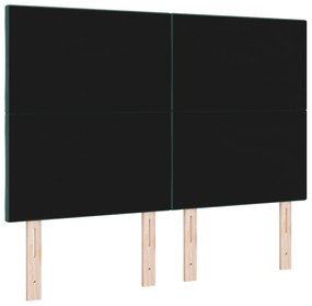Cabeceira Design de Blocos de Diamante Verde Escura 160 cm Veludo