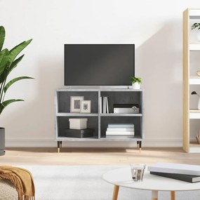 vidaXL Móvel de TV 69,5x30x50 cm derivados de madeira cinzento cimento