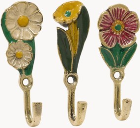 Ganchos de parede artesanais Posy, conjunto de 3