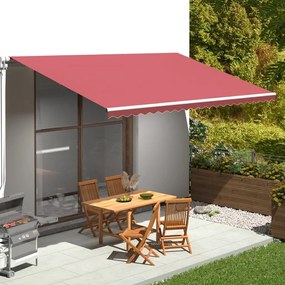 vidaXL Tecido de substituição para toldo 5x3 m bordô