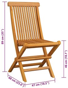 Cadeiras de jardim c/ almofadões cinzentos 4 pcs teca maciça