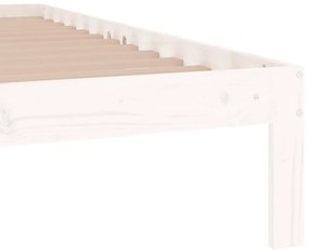 Estrutura cama pequena solteiro 75x190 cm madeira maciça branco