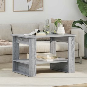 vidaXL Mesa de centro Cinza Sonoma 72 x 50 x 50 cm Madeira processada