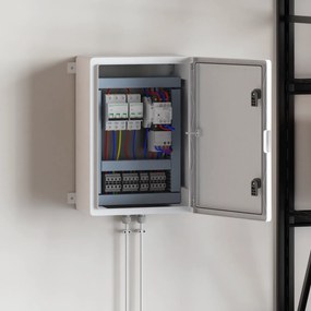 vidaXL Armário de Controle IP65 À Prova D'água Cinza 35x19,5x50 cm Plastico ABS