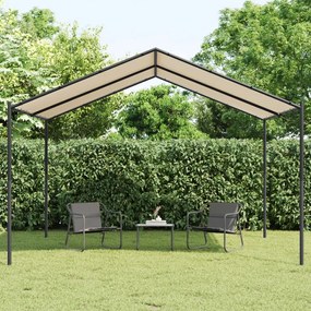 362454 vidaXL Tenda com toldo 4x3 m aço e tecido bege