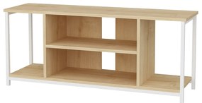 Móvel TV Rinaldo – Branco Carvalho – 120 cm x 35 cm x 50,8 cm