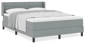 Cama Box com Colchão – Cinza Claro, 160 x 200 cm – Tecido
