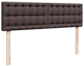 Estrutura cama otomana colchão 140x200cm tecido castanho escuro