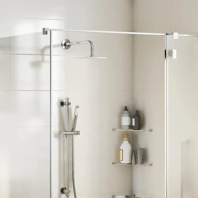 vidaXL Cabeça de chuveiro quadrada em aço inoxidável 304 20x20 cm