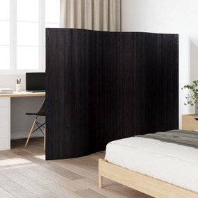 vidaXL Divisória largura 250 cm altura 165 cm bambu preto