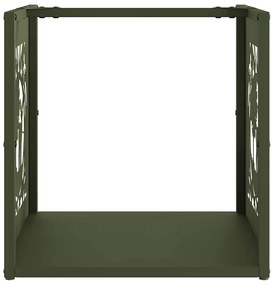 Suporte para lenha aço laminado a frio verde azeitona
