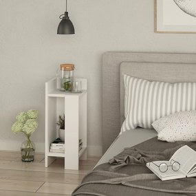Mesa de Cabeceira Elos Left – Branco – 25x60x27 cm