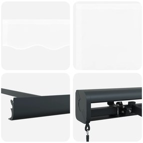 Toldo Retrátil Manual vidaXL Branco 500x300 cm, Tecido de Substituição
