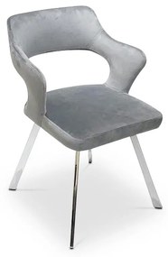 Cadeira Iris - Cinza, Cromado