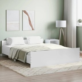 Estrutura de Cama Moona - 140x200 cm - Branco - Design Moderno