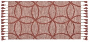 Tapete de algodão vermelho 80 x 150 cm KIRSEHIR Beliani
