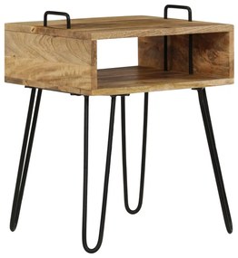 Mesa de cabeceira madeira de mangueira maciça 40x34x47 cm
